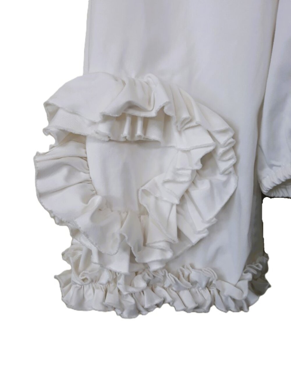 Alexis Ruffle Sleeve Top Off-White Button Front Small - Picture 4 of 7